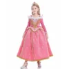 New Girls Cosplay Dresses Kids Frocks Clothes Polyester Pattern Anna Princess Party Dress
